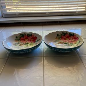 the pioneer women vintage floral 2-piece pasta bowl set